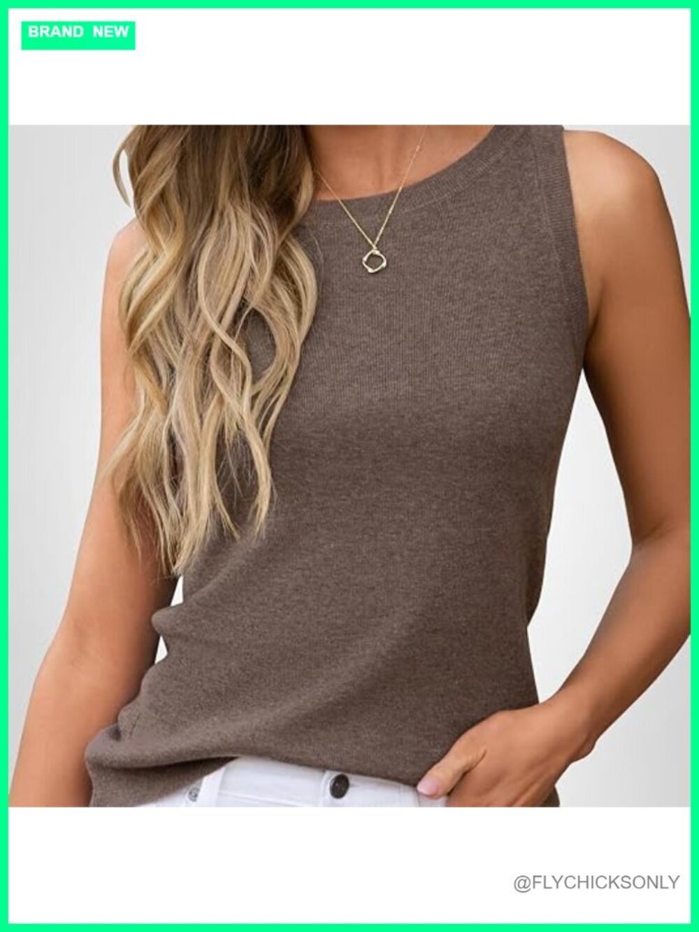 Wool Blend Sleeveless Tank Top - Business Casual Summer Layering